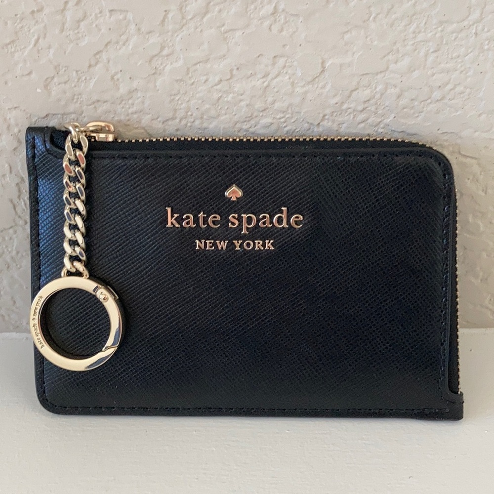 KateSpade L-Zip Key And Card Holder Staci